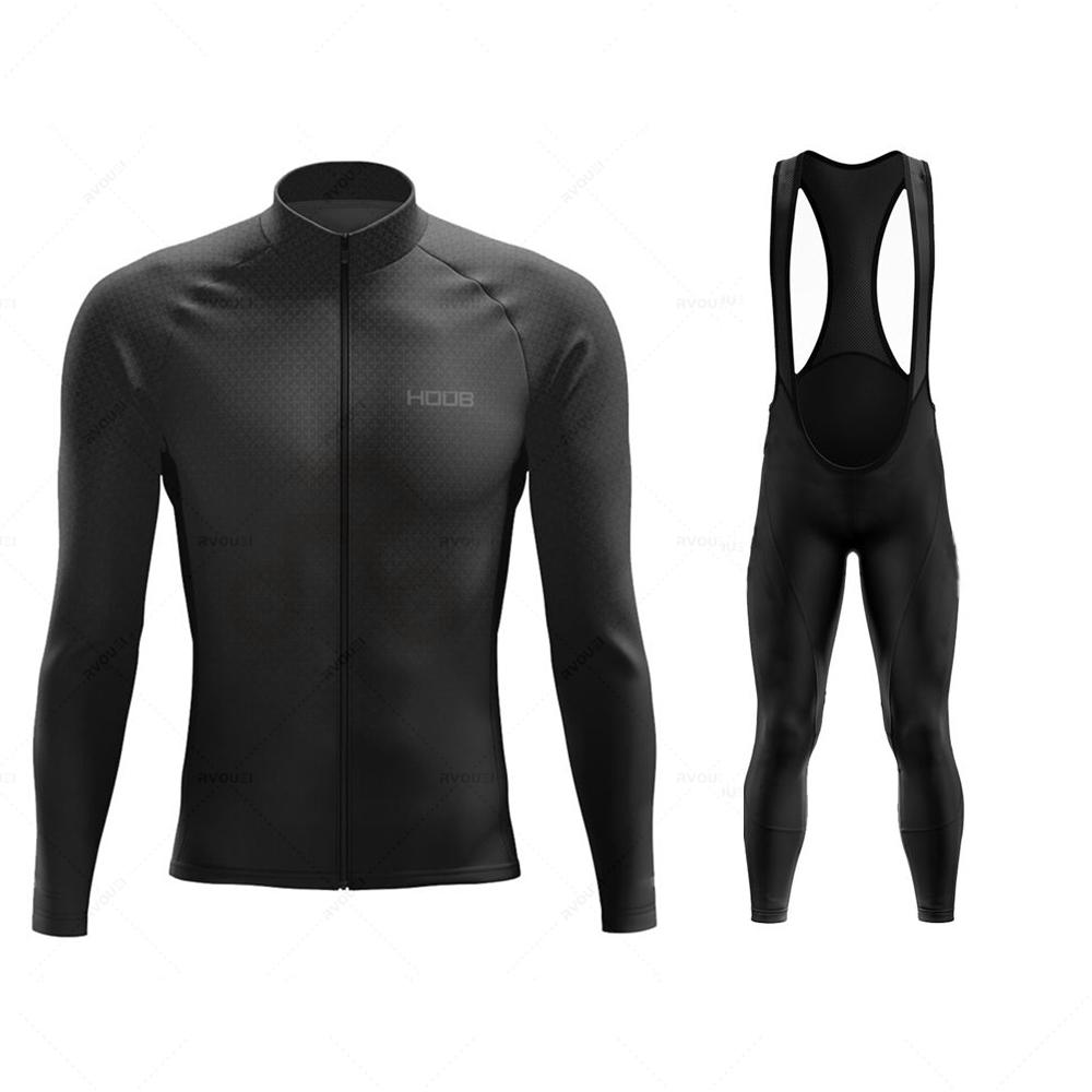 2026 Spring New Team Long Sleeve Cycling Jersey Set MTB Bike Clothing Uniform Men's Thermal Fleece Bicycle Maillot Ropa Ciclismo