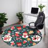 1 Stück Weihnachtsdekoration Teppich für das Büro Rutschfest, Runder Teppich, Weich & Bequem, Teppich für das Büro, Leichte Runde Bodenmatte