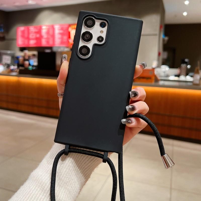 Lanyard Case For Samsung Galaxy S25 Ultra S24 S23 S22 Ultra S21 Plus S20 FE A16 A36 A56 A55 A35 A53 A54 A34 A14 Candy Shockproof Crossbody Strap Cover