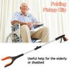 32inch Foldable Long Trash Clamps Grab Pick Up Tool Folding Garbage Clip Curved Handle Design Portable Trash Pickup Grabber Tool