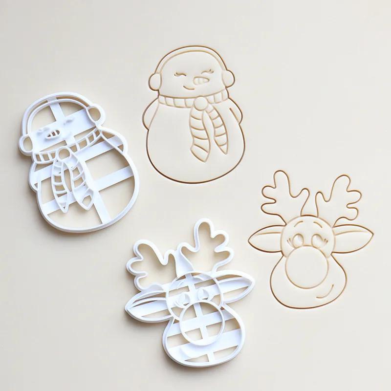 Christmas Halloween Cookie Fondant Cutter Non-Stick Pumpkin Snowflake Fireplace Stocking Shapes for Cake Decoration and Baking