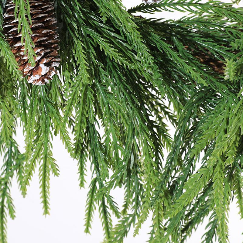 45Cm Christmas Wreath Artificial Simulation PE Norfolk Soft Glue Velvet with Half Ring Door Hanging Christmas Decorations
