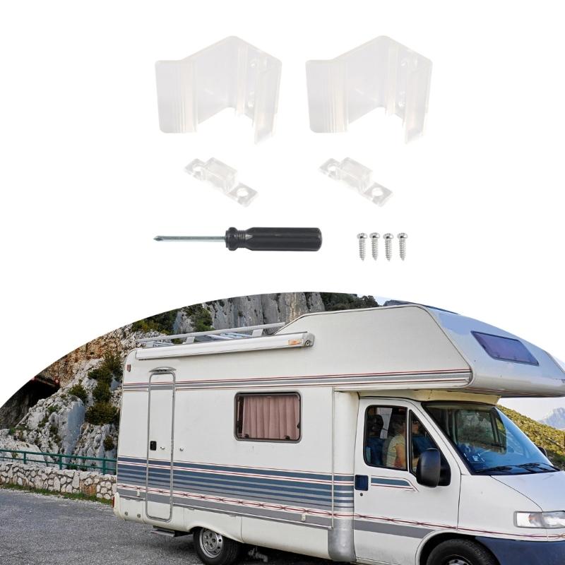 Clear Sliding Mirror Door Latches Secure Fit Clear Trailer Door Handle Easy to Use for Trailer Campers Interior Hardware