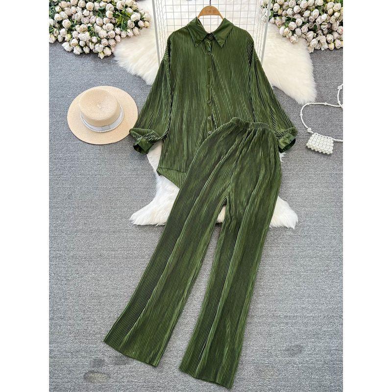 Sanzhai Ruched Socialite Lantern Single-Breasted Fashion Suit