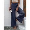 New Women's Casual Wide Leg Pants Comfortable Straight Cut Long Trousers Thin Sle Autumn Collection