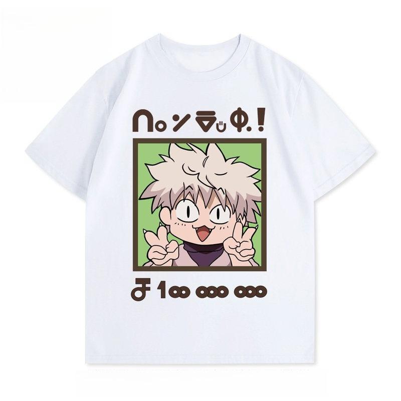 2026 New Hunter X Hunter Killua Zoldyck Anime Print T-shirt Short Sleeve T-shirt Men s and Women s T-shirt Men s T-shirt S