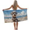 Künstlerisches Schnauzer Hund Strandtuch, Haustier Tier Muster Schnelltrocknend Saugfähig, Groß Sandfrei Reise Pool Bad Zubehör