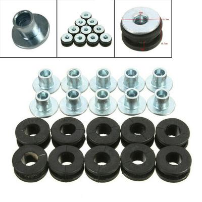 10 peças Kits de Sortimento de Parafusos com Passa-fios de Borracha para Motocicleta Kit de Amortecimento de Pressão Amortecedor Arruela Kit de Buchas de Choque