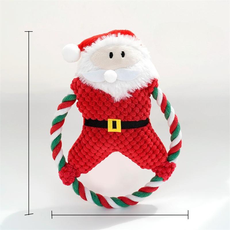 Cute Plush Santa Claus DesignDogToySmall DogChewing Squeaking Sound, Small Dog Pet Cat ToyEasy To CleanIncreases Festive AtmospherePet Christmas Gifts