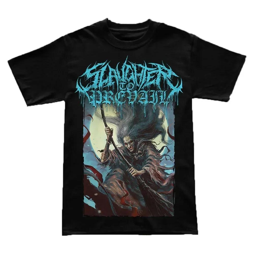 Slaughter to Prevail Band Grafik Vintage Unisex T-Shirt Unisex Rundhalsausschnitt 100% Baumwolle Kurzarm Y2k Oversized Mode Beliebtes T-Shirt