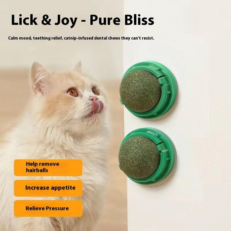 Catnip Ball Cat Toys Pet Grinding Teeth Cleansing Tooth Resistant Bite Relieving Boredom Kittens Kittens Cat Self-Hi Licking Licking Fun Supplies