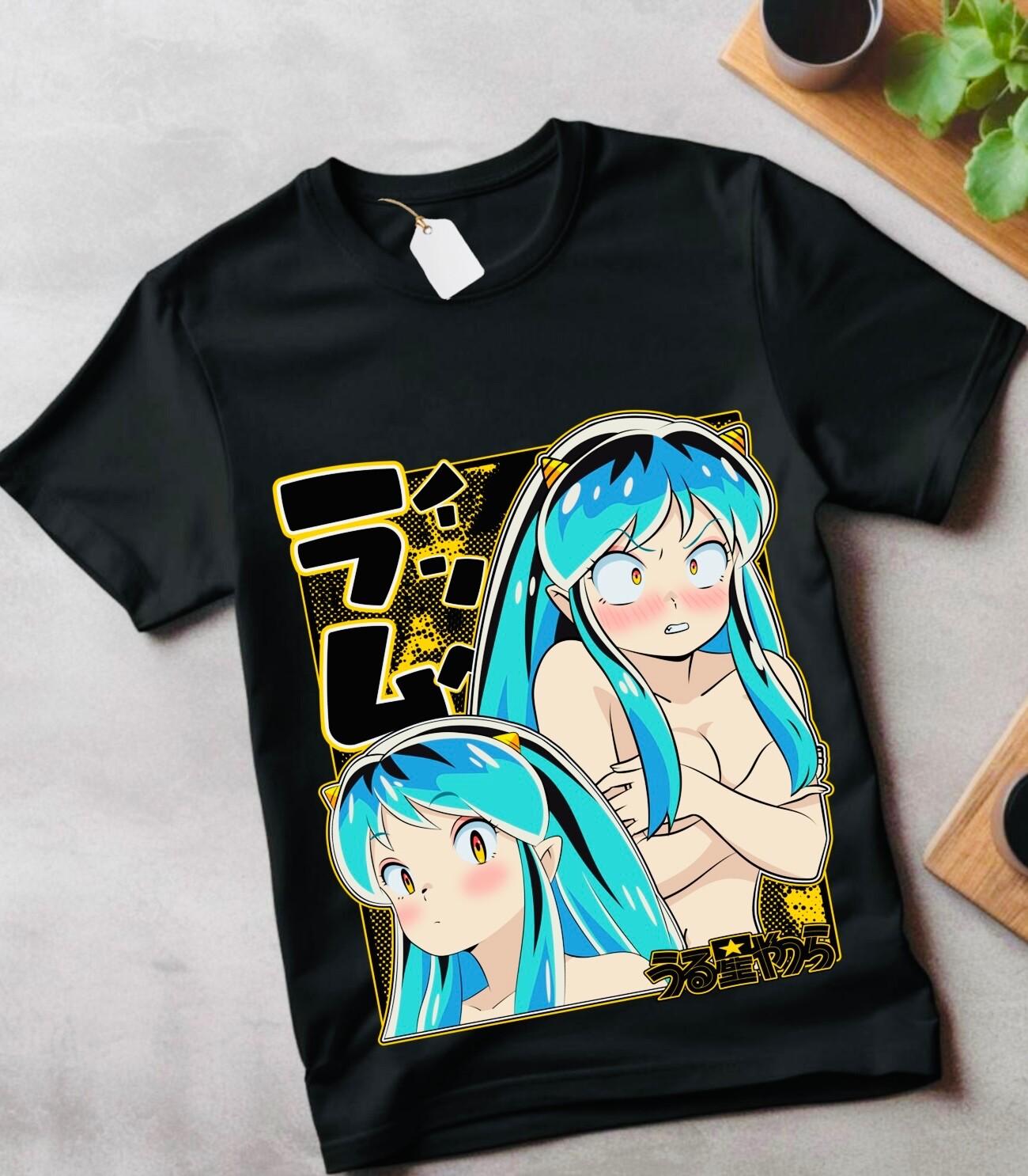 Lum Urusei Yatsura T-Shirt Mens Womens Tees Top Darling, waifu shirt Girl Kawai Anime Girl Shirt 3XL