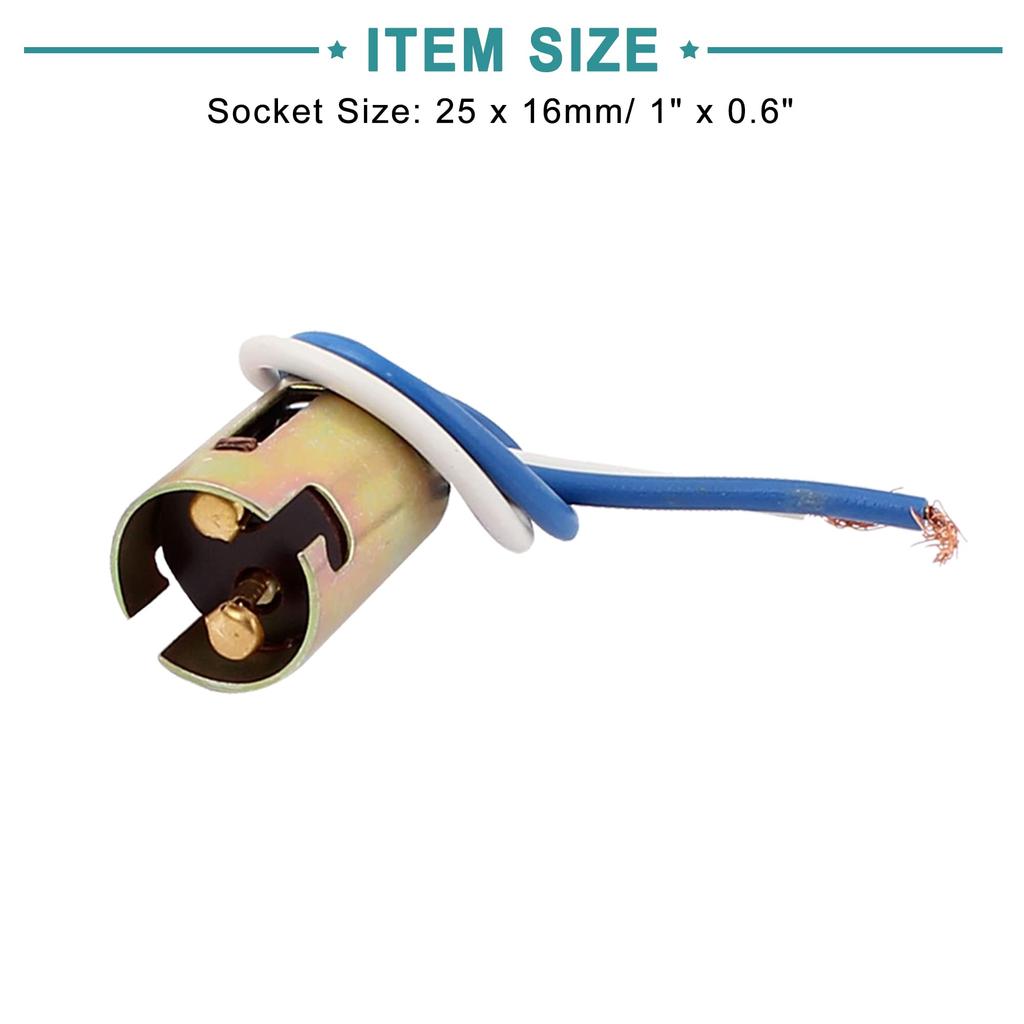 ACROPIX Kabelbaum Kabelbuchse Doppelkontakt Licht Lampe Universal 1157 P21 1016 Typ Silberton 2 Stück