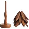 Set of Solid Wood Insulation Mat,Heat-resistant Table Mat,Household Heat-resistant Mat,Highquality Cup Holder Natural Foldable
