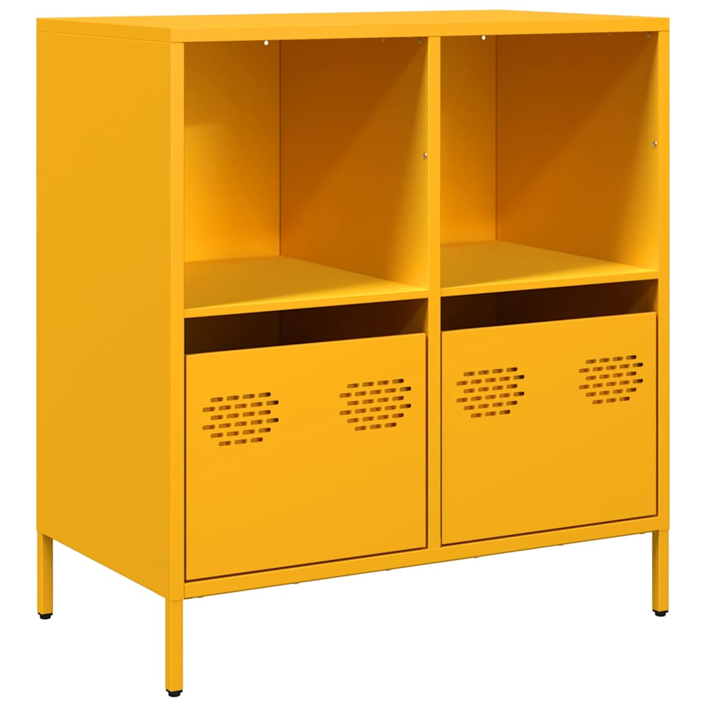 Sideboard Mustard Yellow 68 x 39 x 73.5 cm Cold Rolled Steel