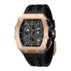 TSAR BOMBA Skeleton Mechanical Automatic Watch with Ceramic Japanese Tonneau Silicone 50M Water Luminous Luxury Watch for and Casual Wear Men's
