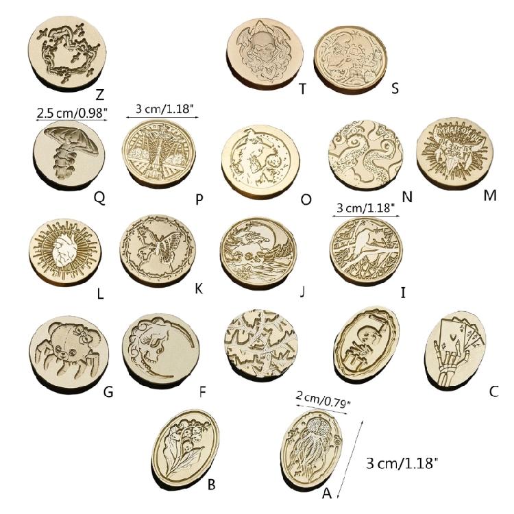Metall Siegelstempel Wachssiegelstempelkopf Ersatzteile Präge Siegelstempelkopf