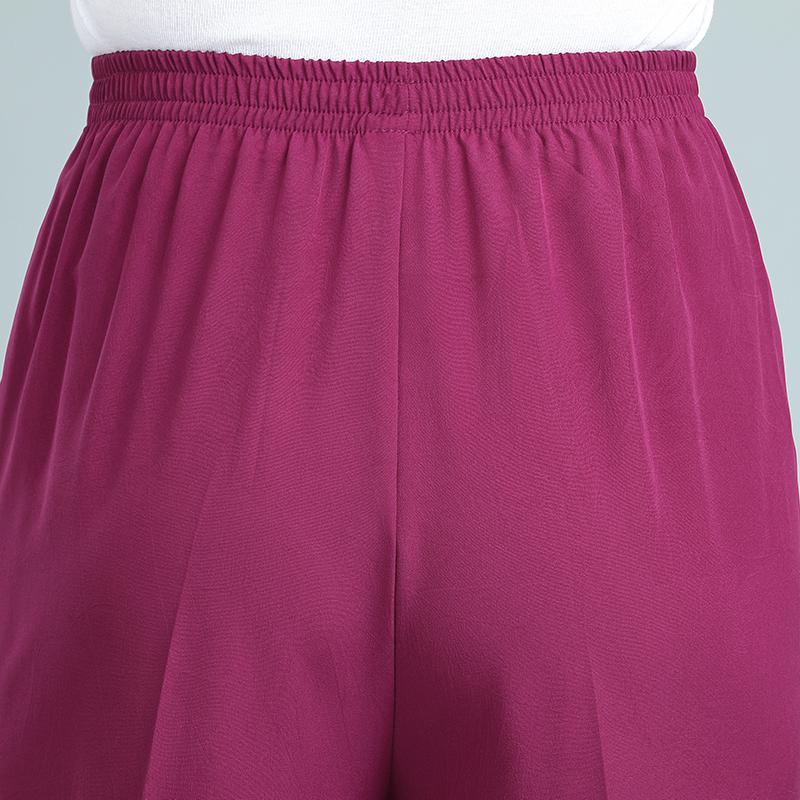 Women's Summer Thin Straight Pants Solid Color Black Trousers Summer High Waist Pants