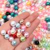 50-1000pcs/Lot 3/4/5/6/8/10/12mm Round Acrylic Plastic Beads ABS Imitation Pearl Beads Loose Spacer Bead For Jewelry Making