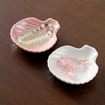 Nordic Ceramic Shell Jewelry Dish - Customizable Logo Tray Storage