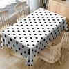 2D flache Tischdecke - 1 Stück - Weiche, modische und schöne schwarz-weiße Pünktchen einfache Muster-Tischdeckezyc