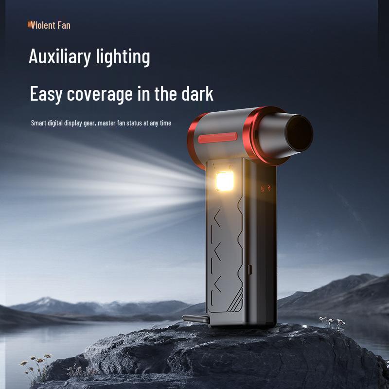 Portable Dual-Use High-Pressure Turbine Fan with Lighting