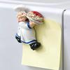 62KD Resin Chef Fridge Magnet Italian French Chef Figurine Statue Refrigerator Magnets Home Kitchen Restaurant Decorations