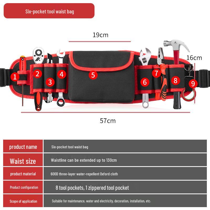 

Поясная сумка электрика для инструментов для строительства и ремонта