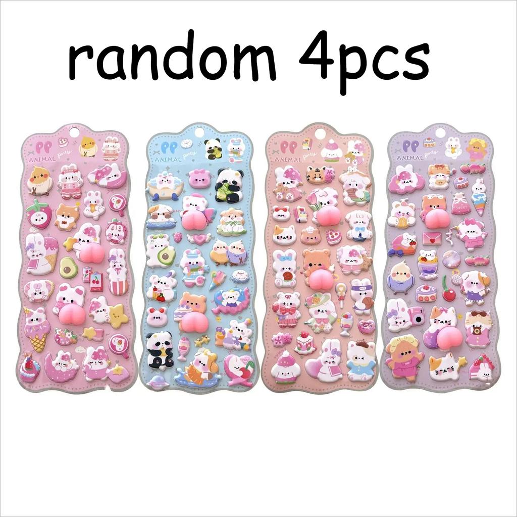 Kids 3D Animal Self-adhesive Stickers - Cute Bear Craft Toys for Phone Case Diary Scrapbook Pencil Case & Tablet Decor
