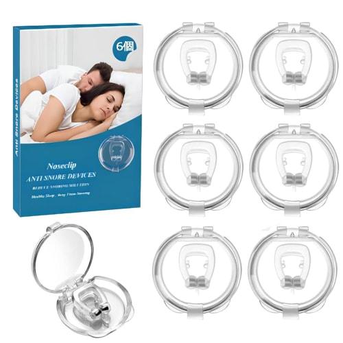 Anti-Snoring Aids, Set of 6, Nose Clips, Anti-Snoring Devices, Anti-Mouth Breathing, Nasal Cavity Dilation, Nose Breathing, Effective for Better Sleep