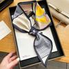 Fashion new cross small silk scarf women's headband Korean version spring, autumn and summer professional scarf small scarf square scarf headband