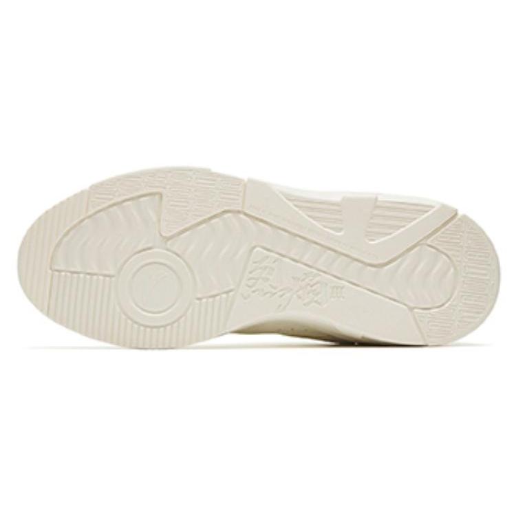 New Anta Flame 3.0 Slip Resistant Cushioning Wear Resistant Low Top Skateboard Shoes Women's Pure White 122248089-3