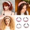 Lightweight Knot Headbands Pink Print Cloth Hair Band For Women Kids Easy To Carry Daily Use