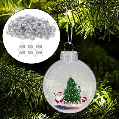 50 Pieces Christmas Ornament Caps ,Christmas Replacement Ornament. Hangers Caps, Round,