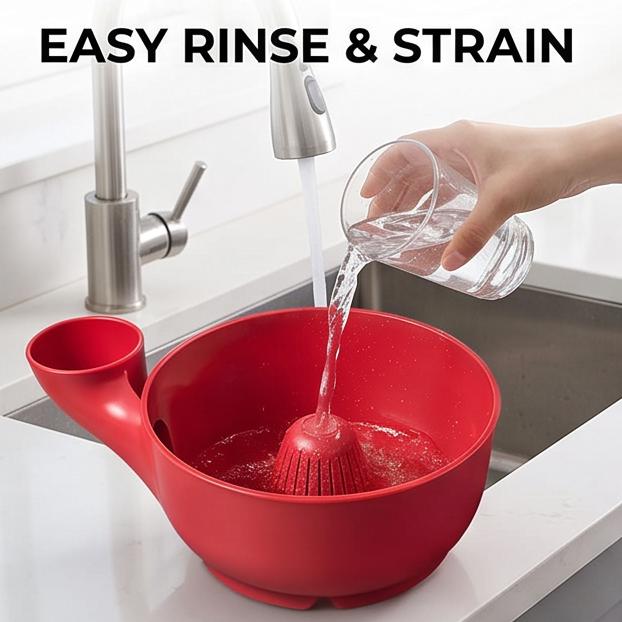 3D printed vortex cleaning basket multi-functional fruit and vegetable drain basin small red