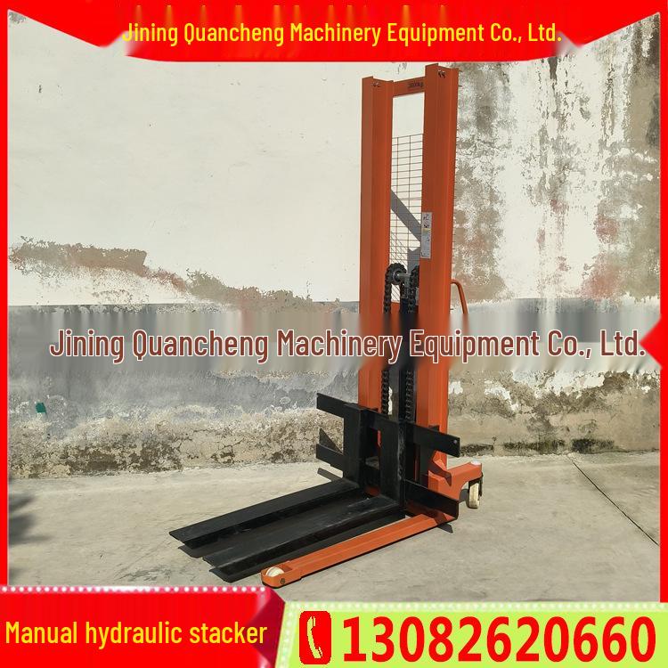 Small Manual Forklift: 200 Kg Mini Hydraulic Stacker Vehicle