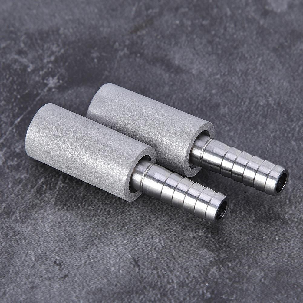 2Pcs 0.5 Diffusion Stone Stainless Steel Aeration Stone with 1/4 Inch Outer Diameter Barb