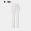 PORTS Women's Milk White Cropped Trousers