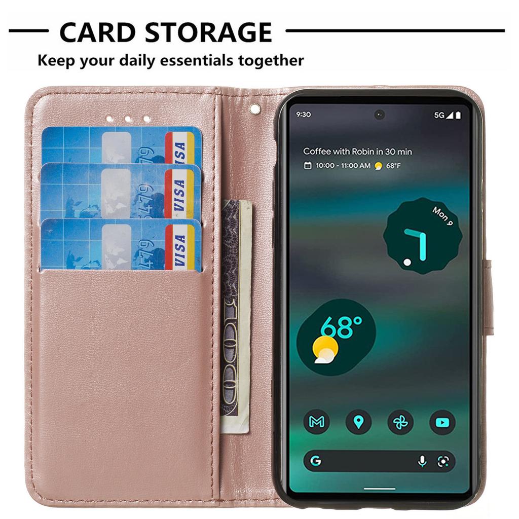 For Google Pixel 8a Case Wallet Style Flip Leather Phone Cover Card Holder