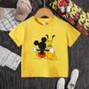 Summer New Breathable Children's T-Shirt Mickey and Pluto Partner Print Casual Parent-Child Outfit