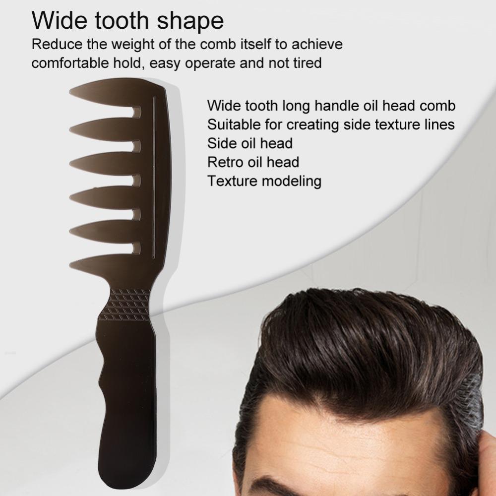 2pcs Wide Teeth Professional Men Comb PC Material Men Styling Comb Men Hairdressing Comb Salon Use