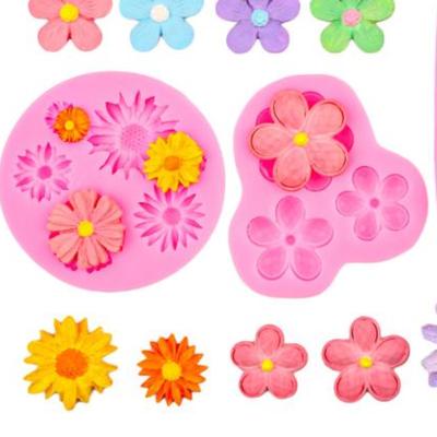 Mini Rose Camellia  Flower Silicone Sugarcraft Mold Cookie Cupcake Chocolate Baking Mold Fondant Cake Decorating Tools