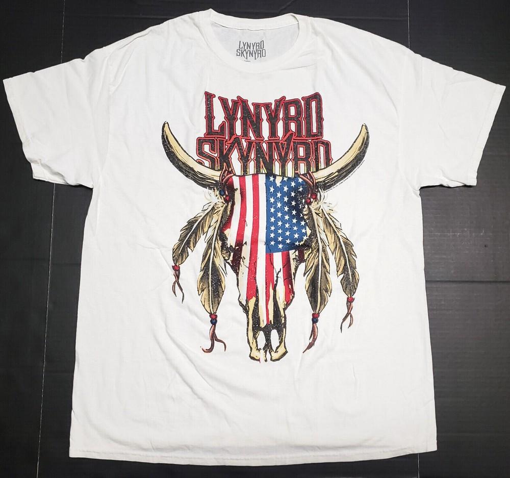 

Lynyrd Skynyrd T-shirt Licensed Southern Rock Tee Men s Oversized O/S White New Unisex T-Shirt XL