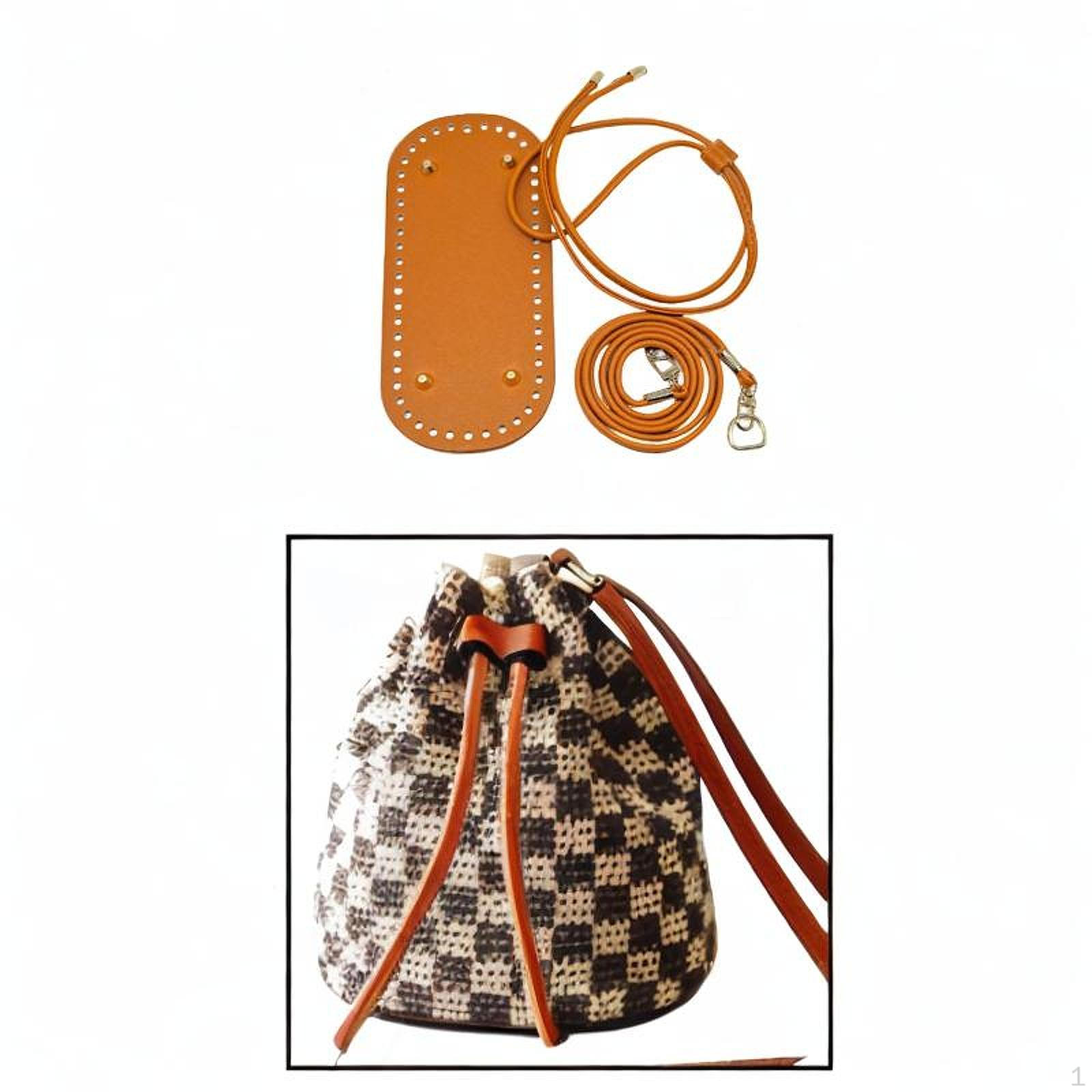 

Сумка Нижняя основа DIY аксессуары с плечевым ремнем и шнурком набор для вязания для кошелька коричневый