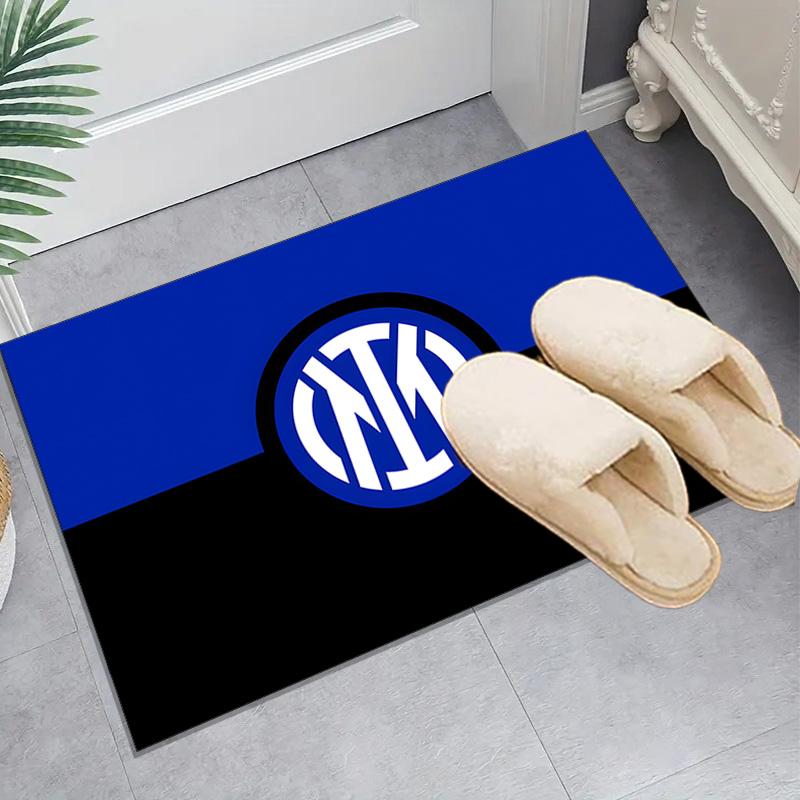 1PC Inter Milan Emblem Rug Game Carpet, Floor Mat for Bedroom Living Room Entryway Rug, Home Decor Idea Gift for Christmas birthday