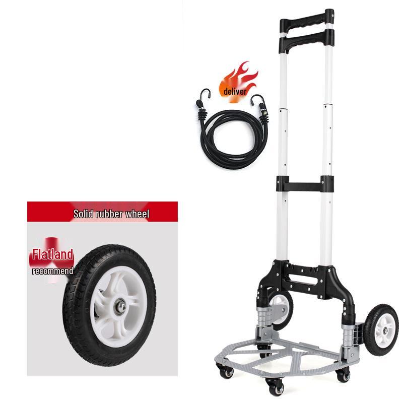 Six-Wheel Folding Stair-Climbing Hand Truck and Portable Cart