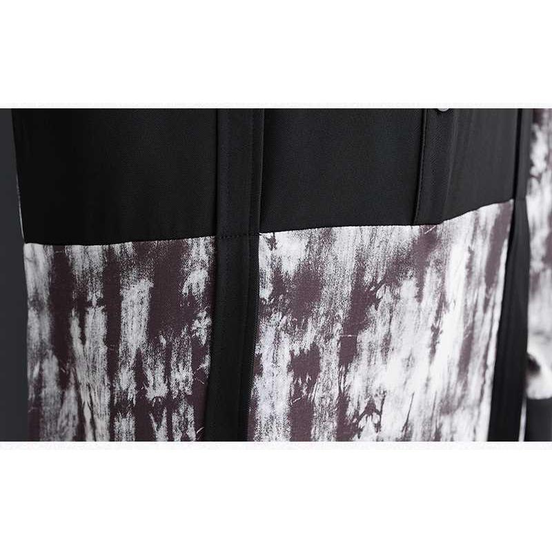 Women's Retro Literary Loose Slim Mid-Length Printed Dress Women