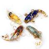 Belles Figurines Ornements Poisson Koi Porte-Bonheur Résine Époxy Transparente Artificielle Cristaux Mini Poissons Décoration de Bureau Cadeau Ami