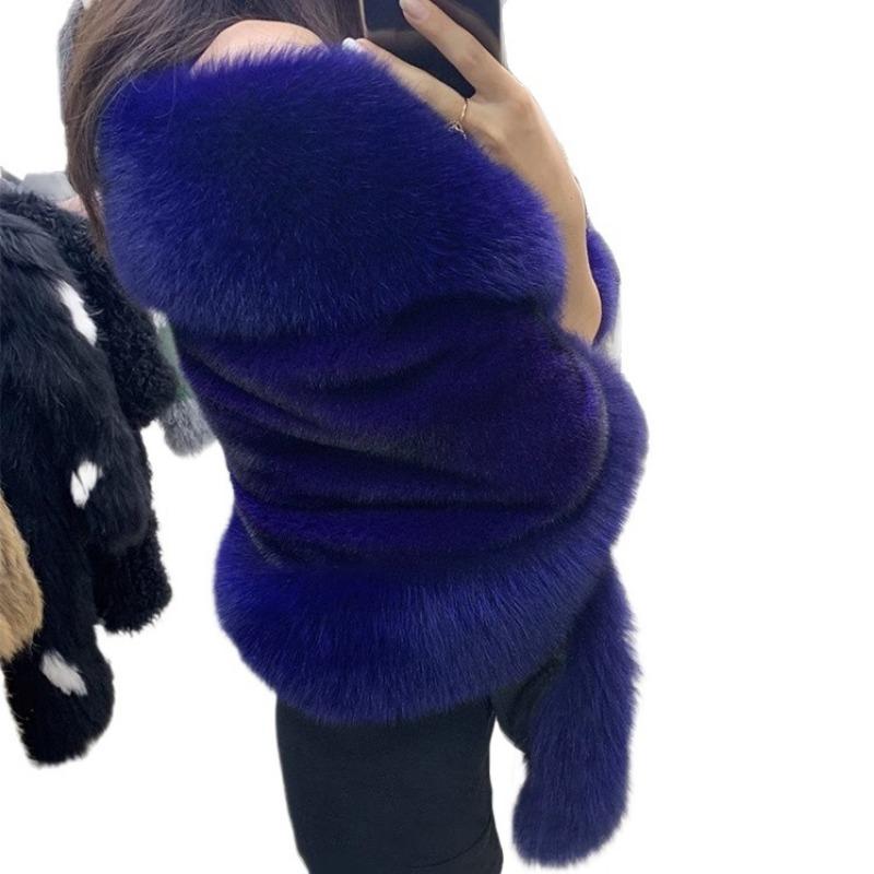 Imitation Mink Fox Fur Shawl Short Coat Women's Cheongsam Show Wedding Party Cape Warm Winter Wear