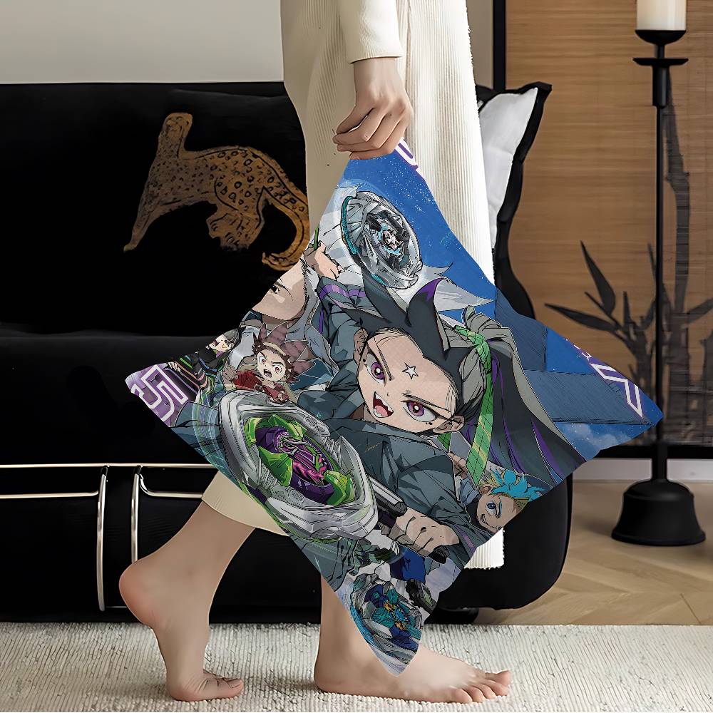 Anime B-Beyblade X Vintage Pillow Anime Pillow Sofa Bed Head Pillow Cover Cushion Cover 45x45 Cm Fashion